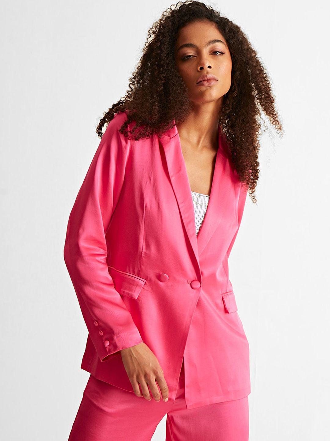 cover story women double-breasted formal blazer