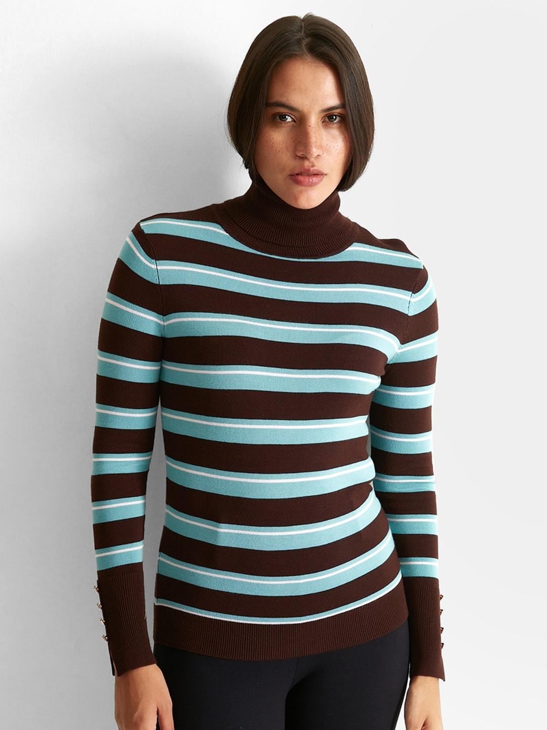 cover story women striped pullover
