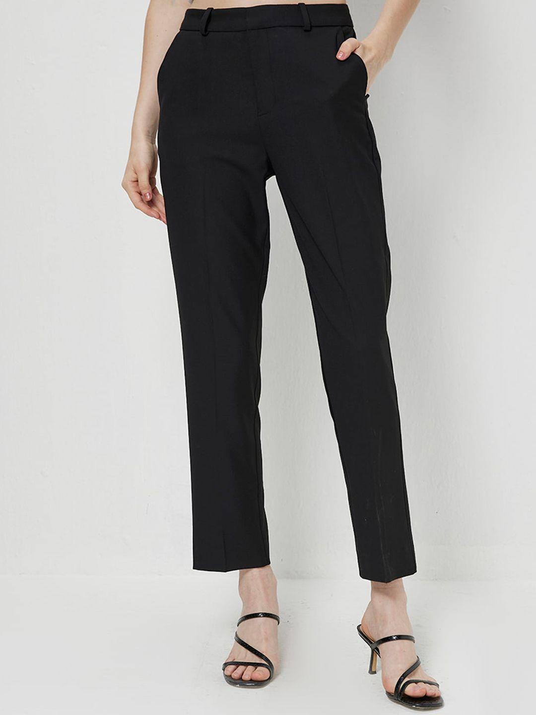cover story women tailored slim fit high-rise formal trousers