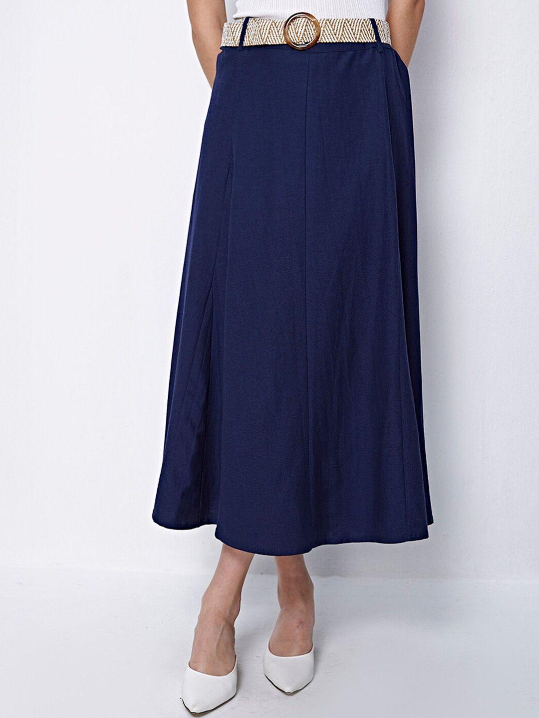 cover story a-line midi skirt