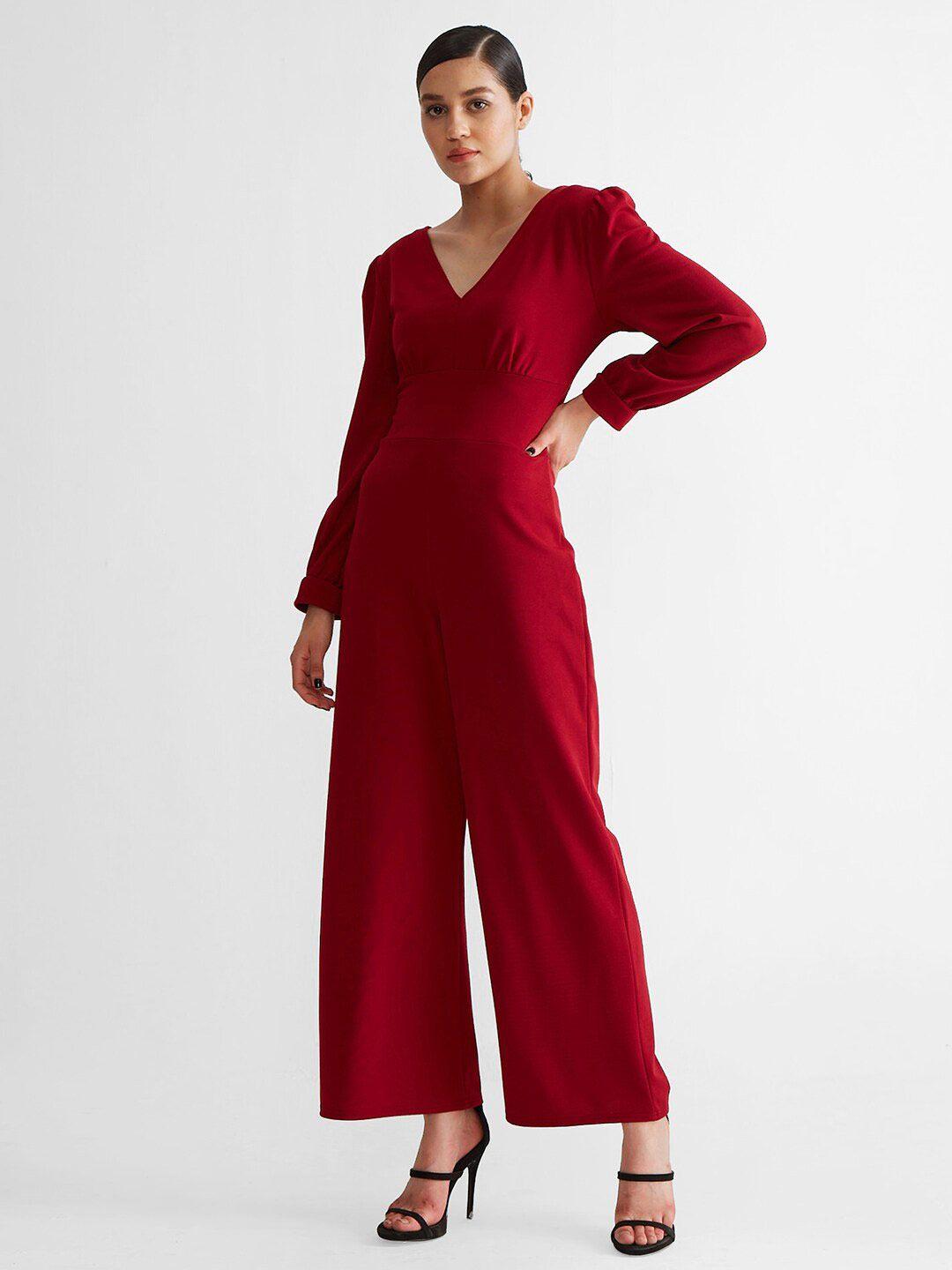 cover story basic long sleeves jumpsuit