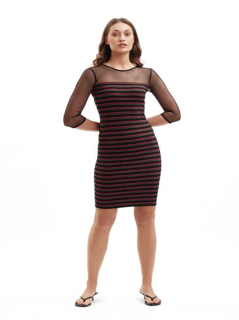 cover story black & red striped dress