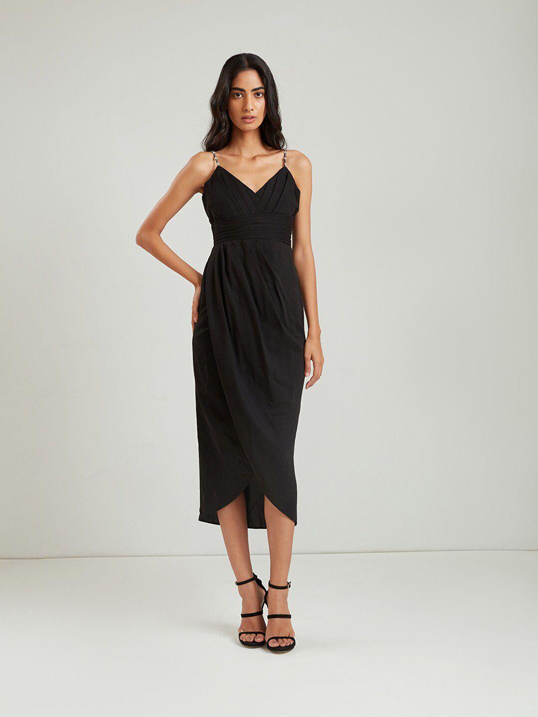 cover story black maxi midi dress