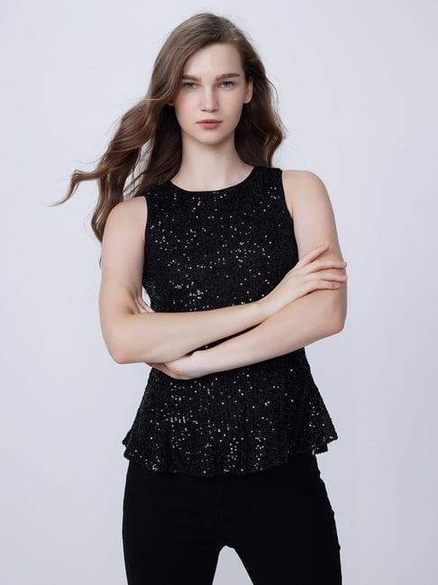 cover story black textured top