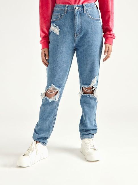 cover story blue regular fit jeans