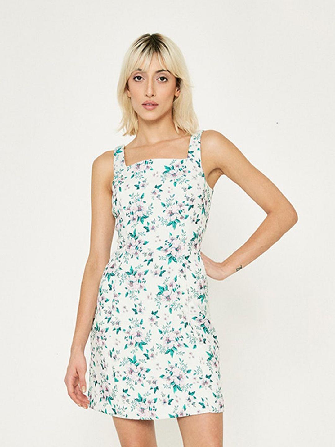 cover story floral embroidered  sheath mini dress