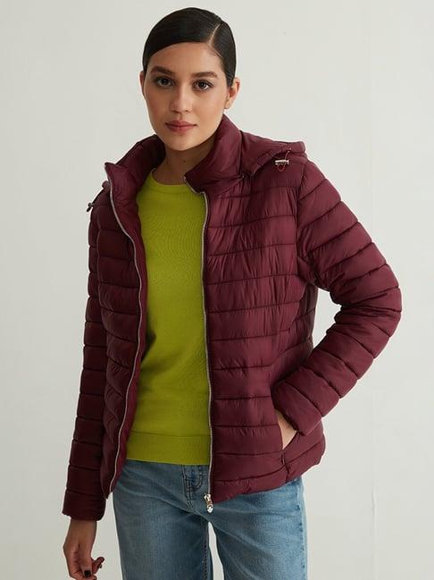 cover story maroon hooded jacket