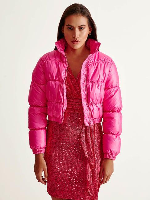 cover story pink cropped puffer jacket
