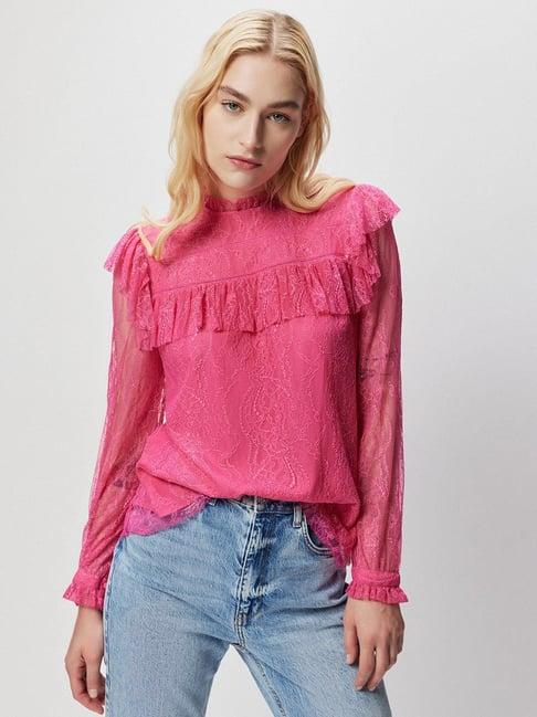 cover story pink lace top