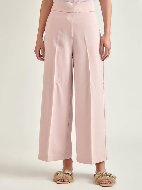 cover story pink regular fit pants