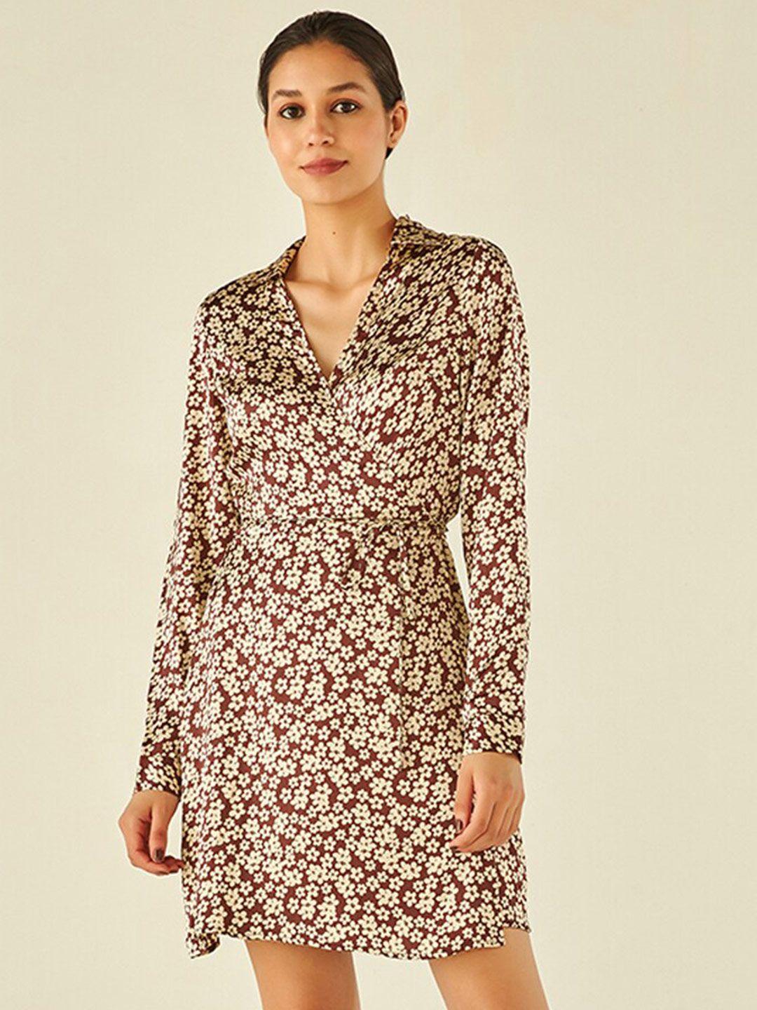 cover story printed floral a-line dress
