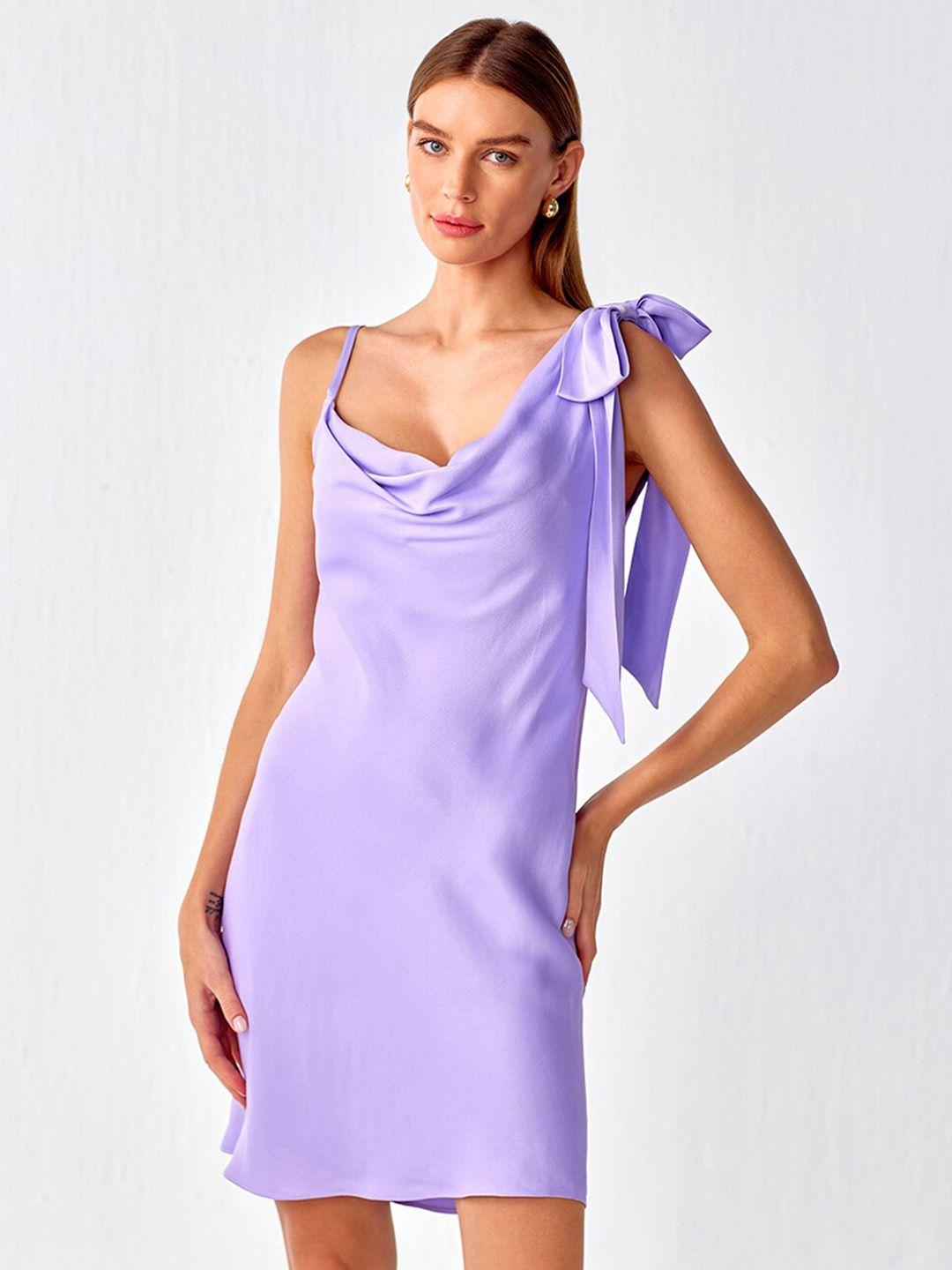 cover story purple satin dress