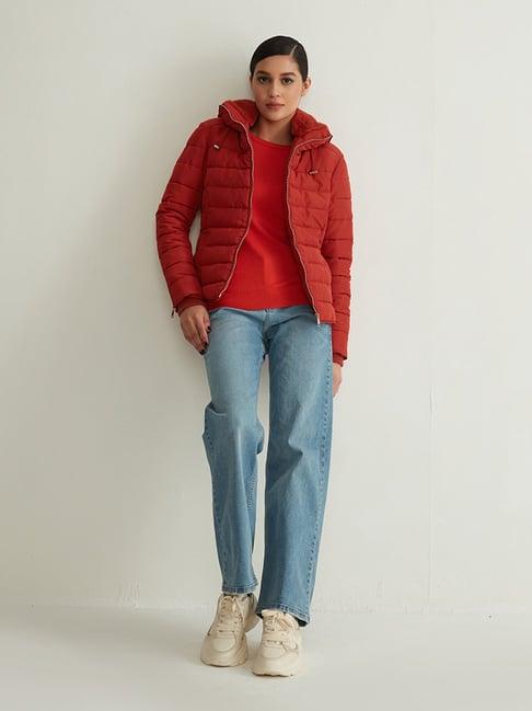 cover story rust hooded jacket