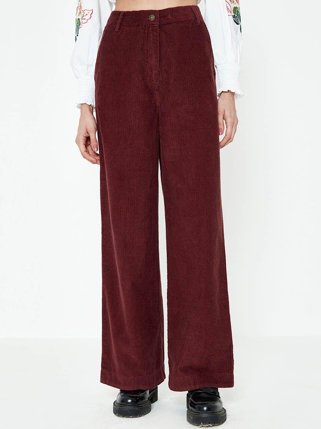 cover story women corduroy flared parallel trousers