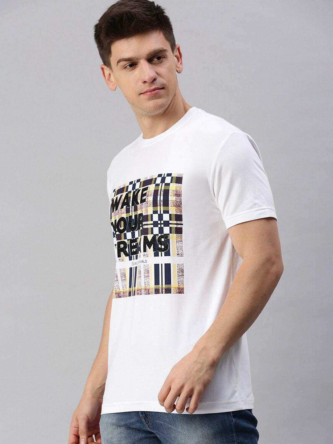 cp bro typography printed slim fit cotton t-shirt