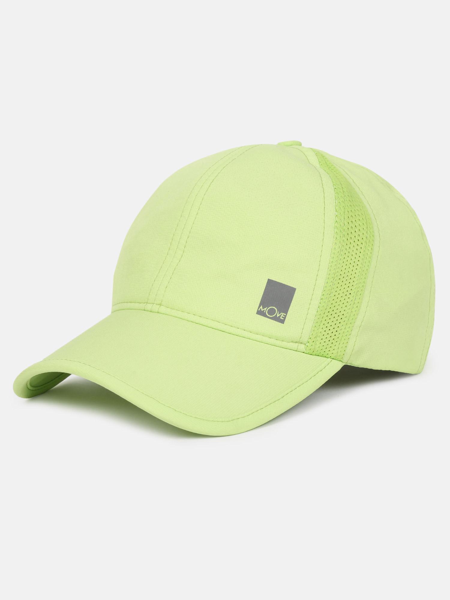 cp21 polyester solid cap with adjustable back closure and stay dry green glow