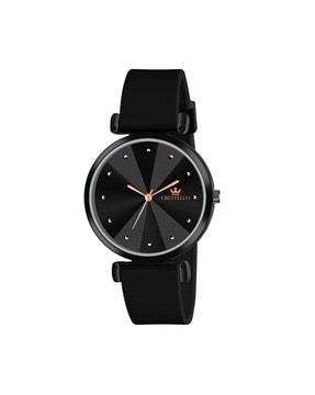 cr-ck137-blk analogue wrist watch with tang buckle closure