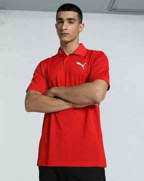 cr team regular fit cricket polo t-shirt