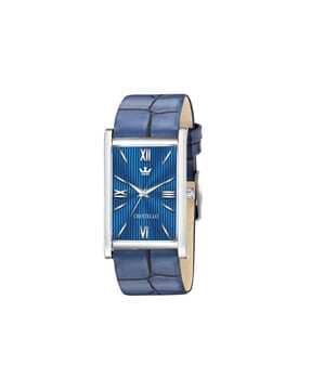 cr-wt026-blue analogue watch with leather strap