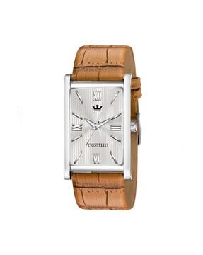 cr-wt026-slv-brw analogue wrist watch
