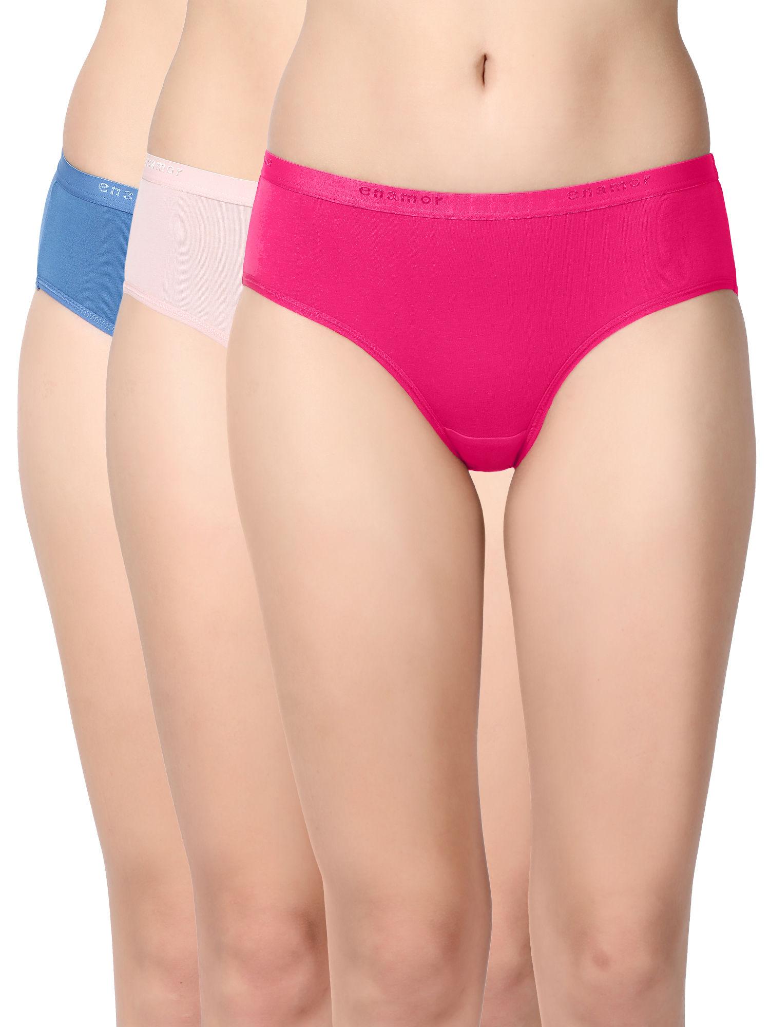 cr02 multi color cotton mid waist panty - multi-color