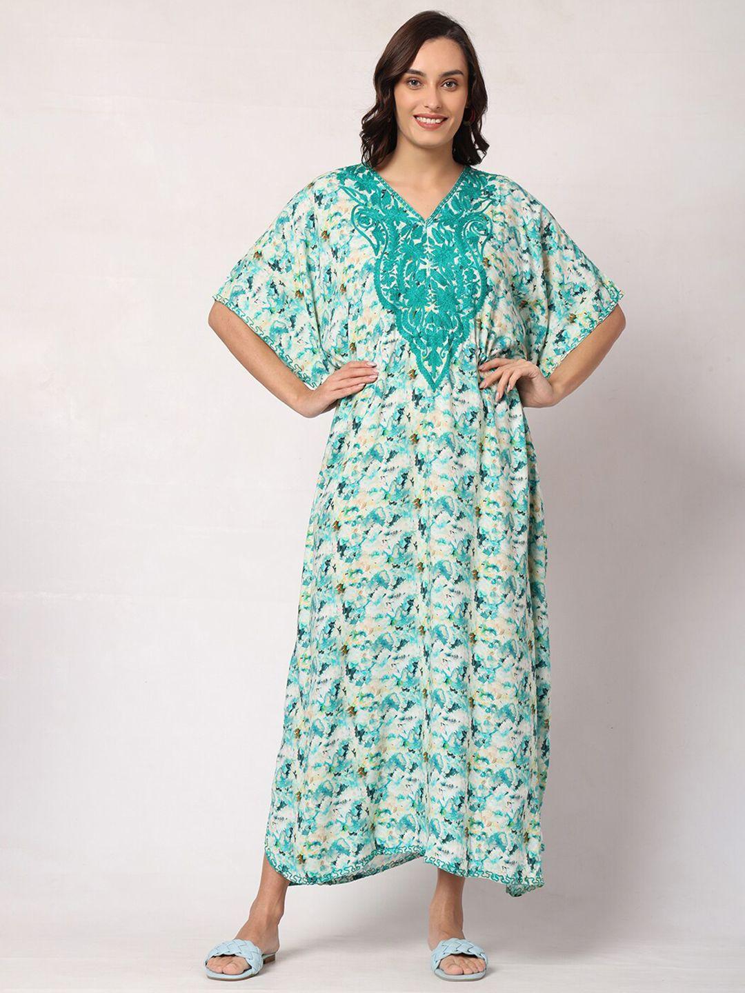 craftbazar abstract printed maternity kaftan maxi dress