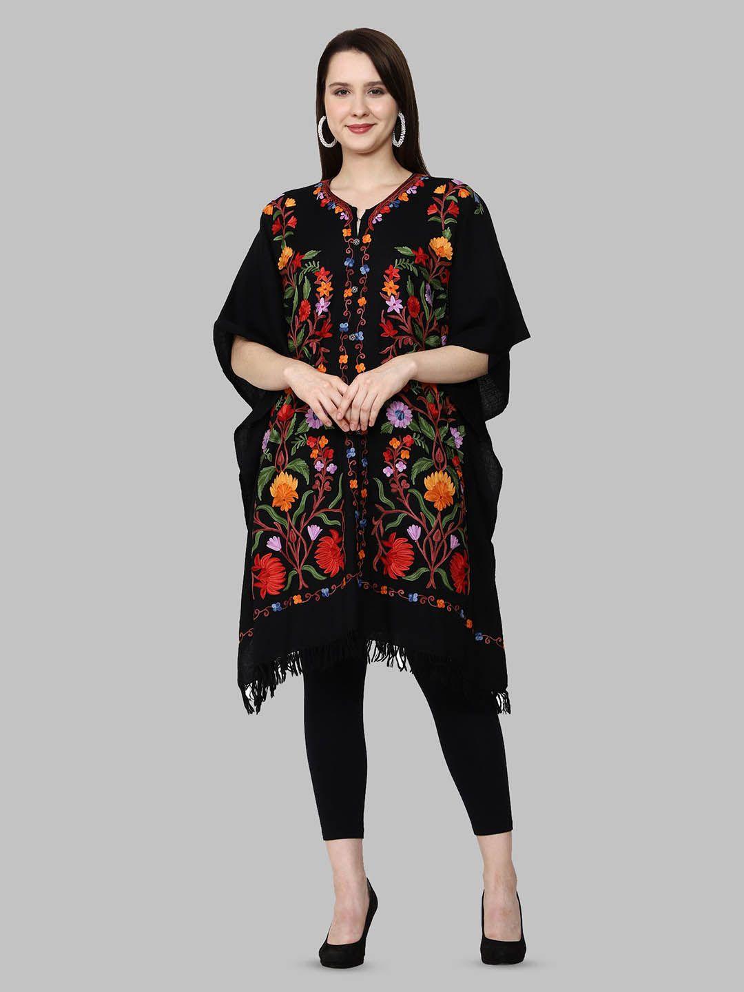 craftbazar embroidered woollen poncho