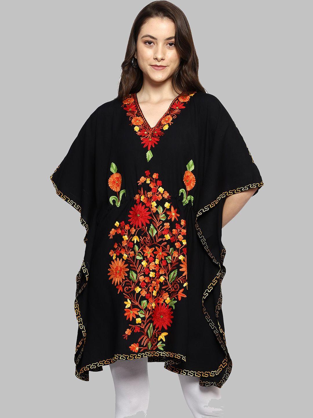 craftbazar floral embroidered kaftan kurti