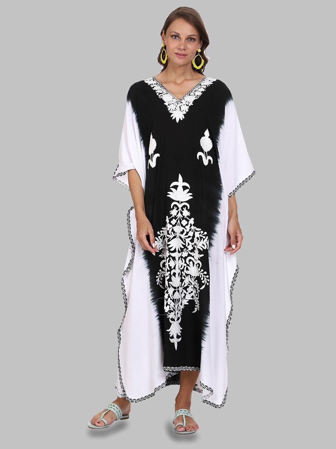 craftbazar print slit sleeve maxi dress