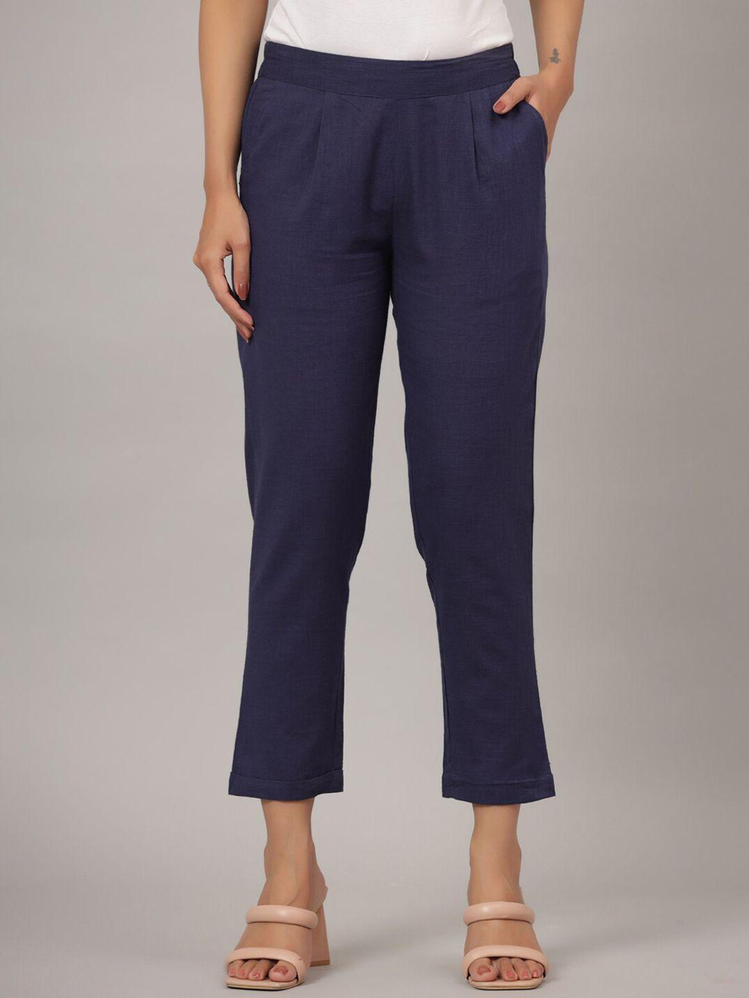 crafted for you women comfort pleated trousers