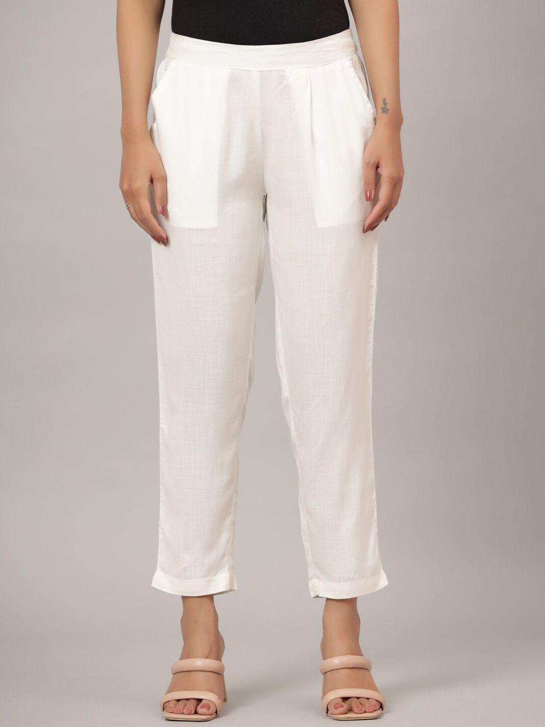 crafted for you women comfort pleated trousers