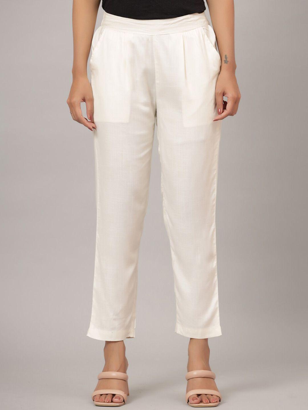 crafted for you women cropped regular trousers