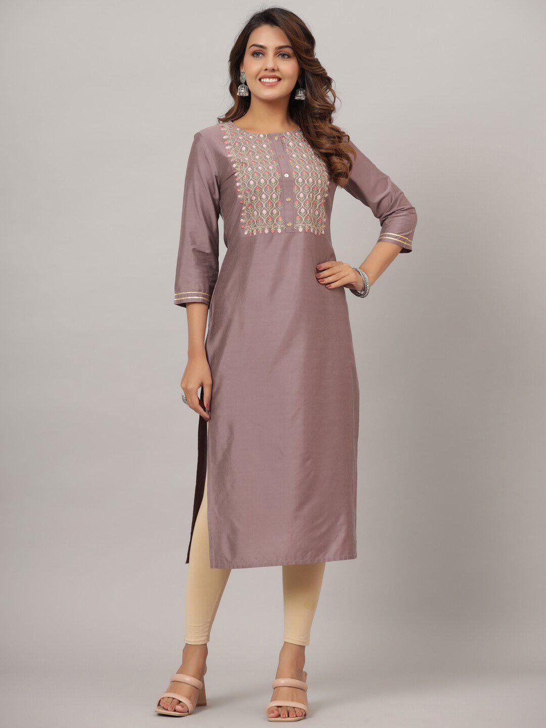 crafted for you women floral embroidered kurta