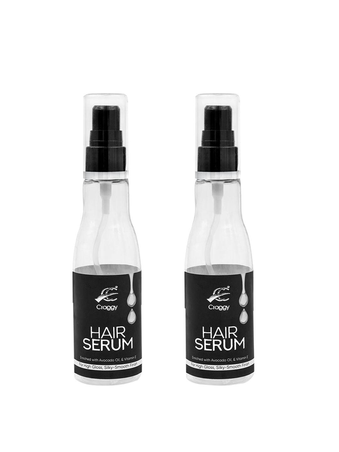 craggy cosmetic set of 2 hair serum with vitamin e & avocado oil - 100 ml each