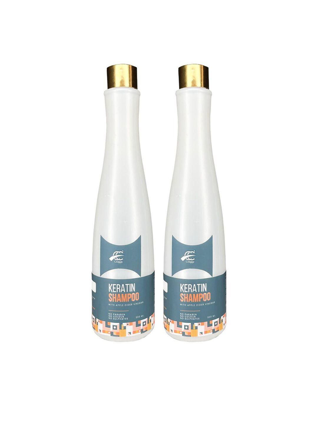 craggy cosmetic set of 2 keratin hair shampoo 300ml each