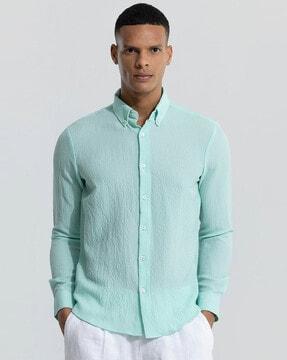 craggy ribbed regular fit shirt