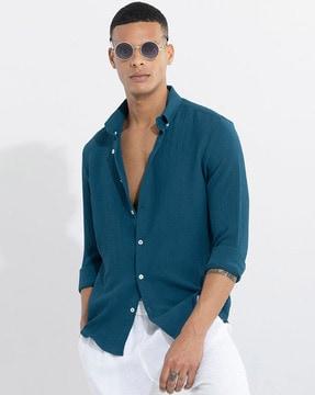 craggy ribbed regular fit shirt