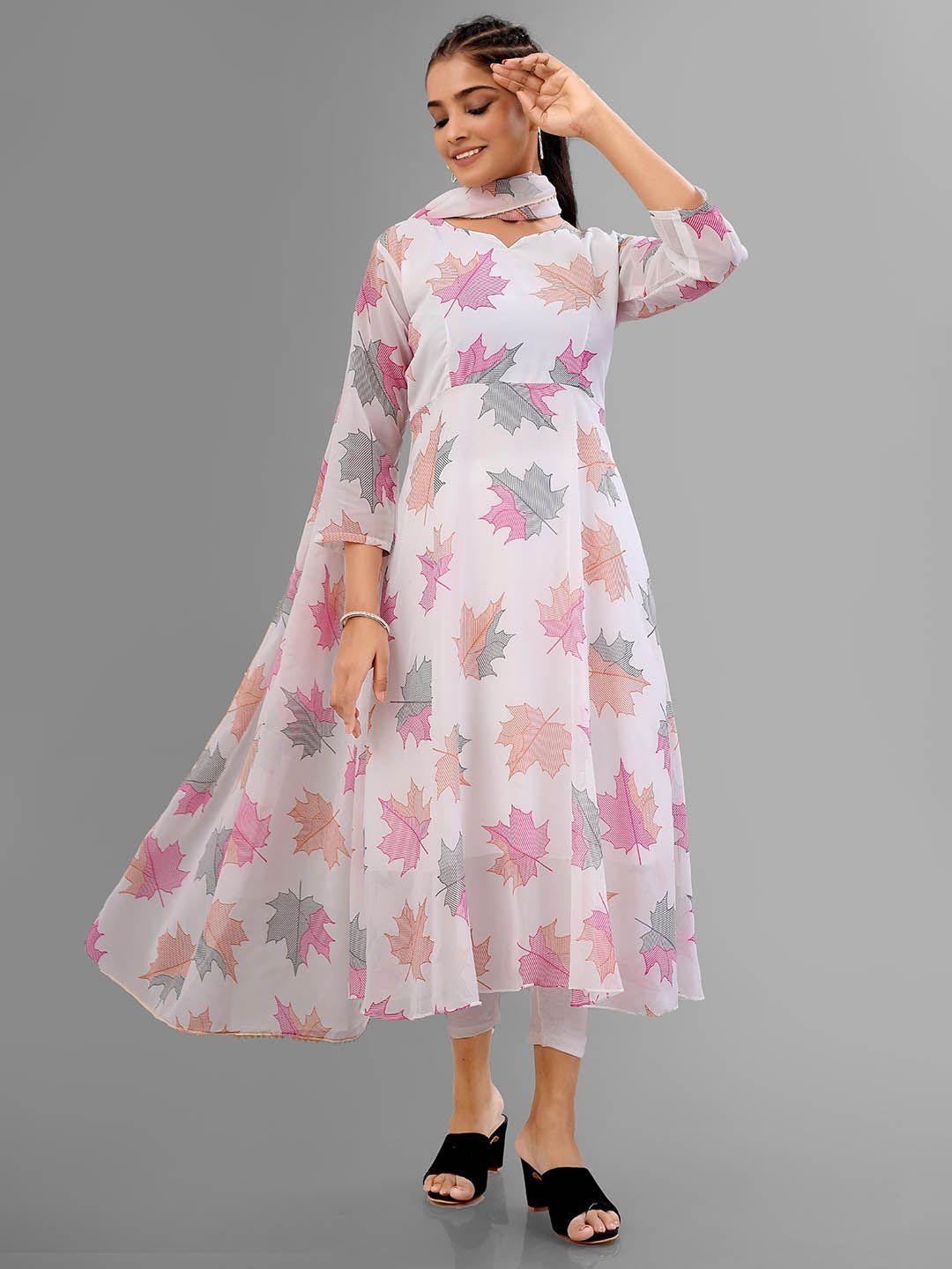 crally floral print georgette formal empire midi dress