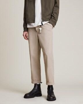 crate cropped straight fit trousers