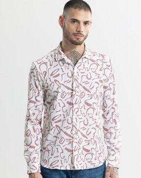 crawly printed slim fit shirt