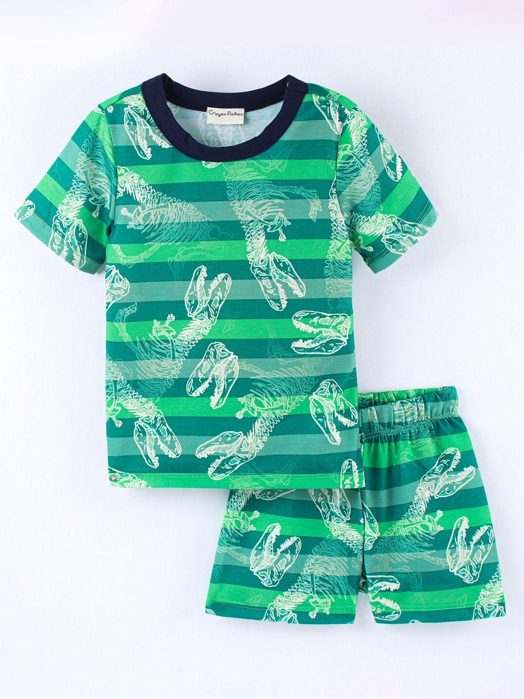 crayonflakes boys striped t-shirt with shorts