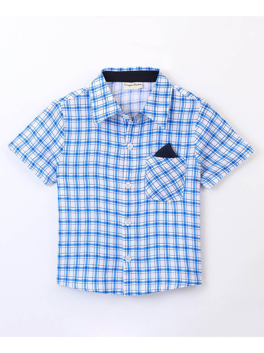 crayonflakes boys checked cotton casual shirt