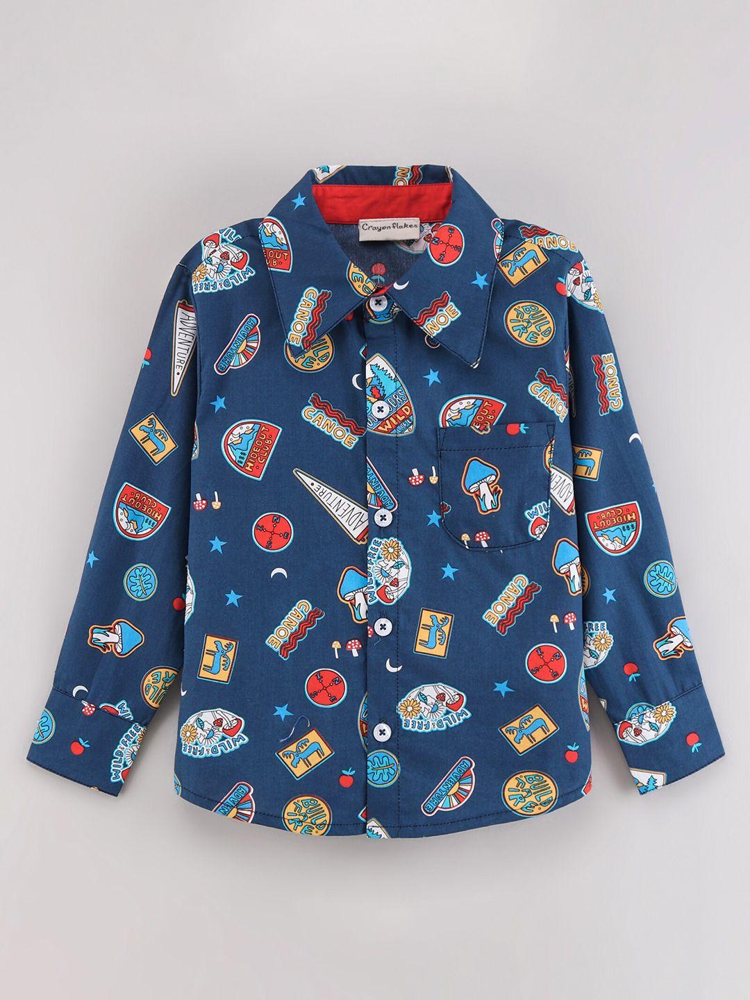 crayonflakes boys comfort printed casual shirt