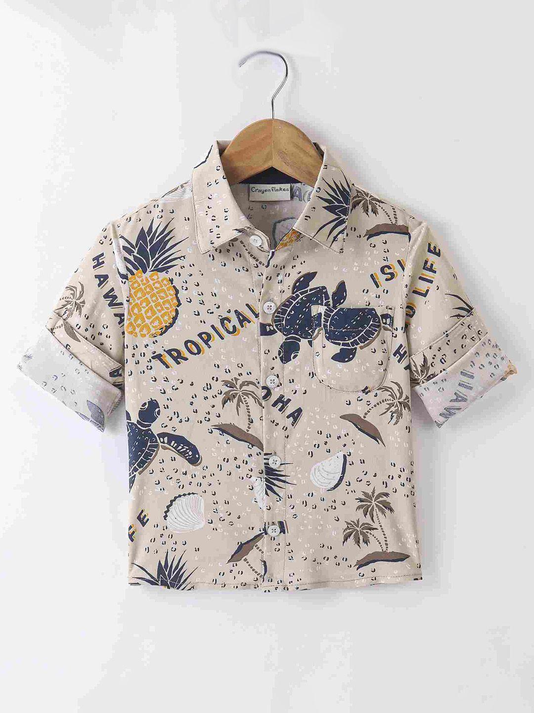 crayonflakes boys conversational printed shirt
