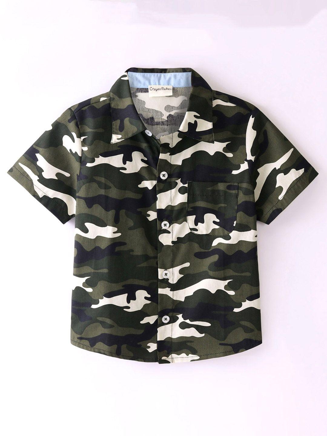 crayonflakes boys opaque printed casual shirt