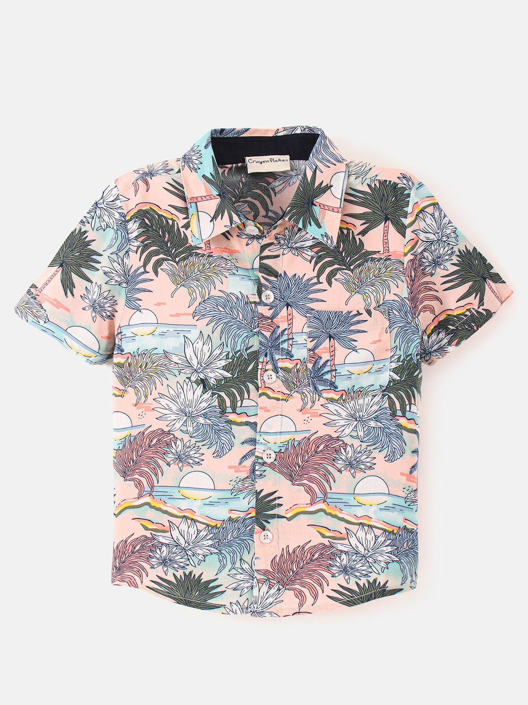 crayonflakes boys tropical printed casual shirt