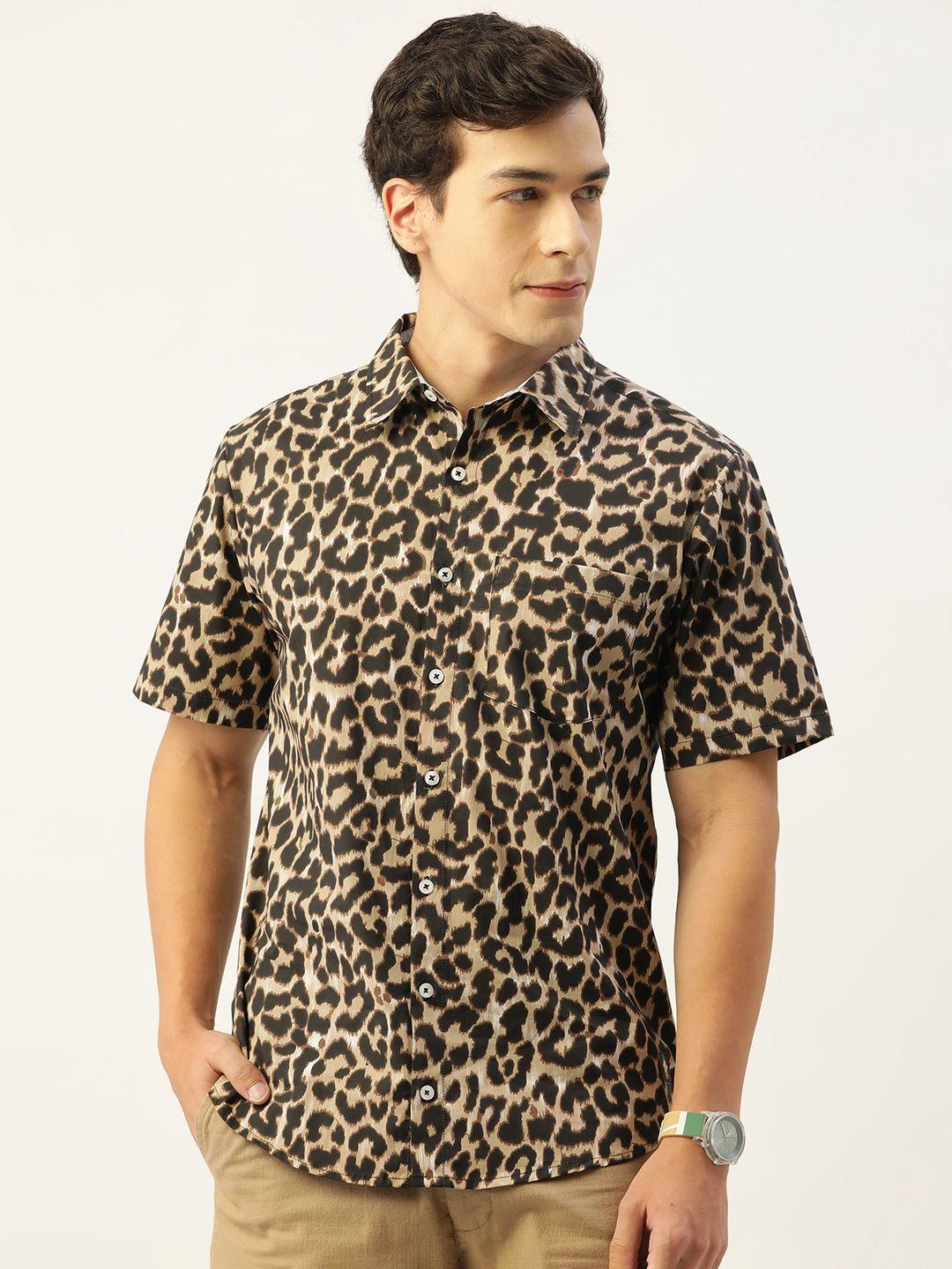 crayonflakes men comfort animal printed casual shirt