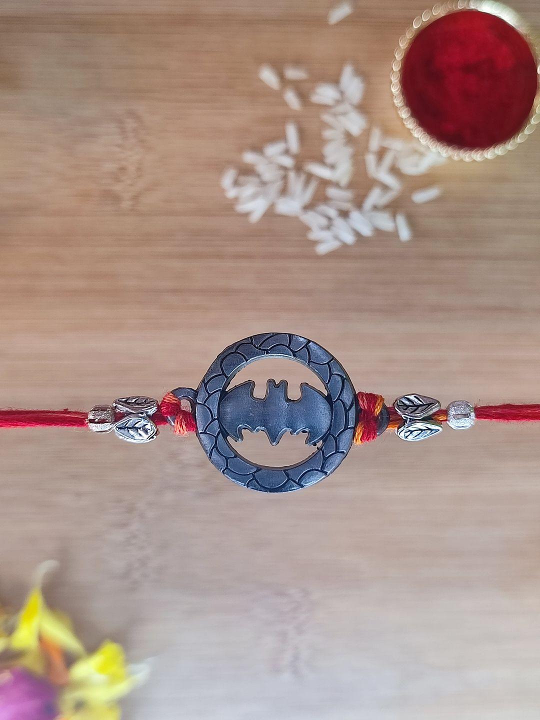 crayton batman charm rakhi with roli chawal