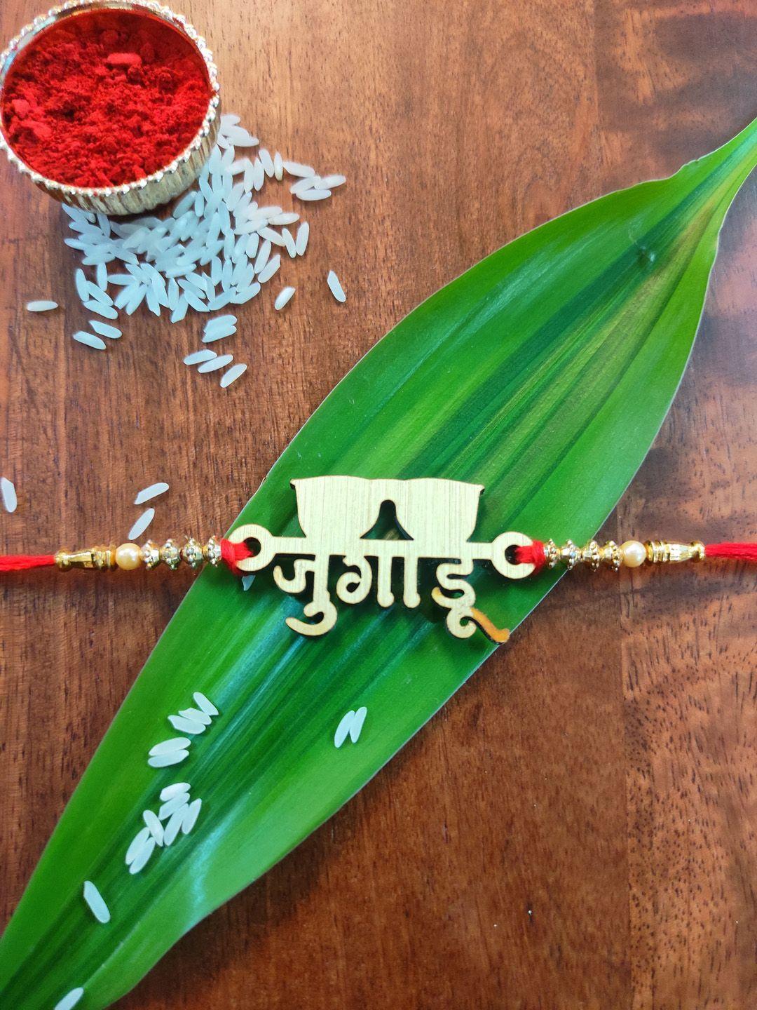 crayton beige rakhi with roli chawal