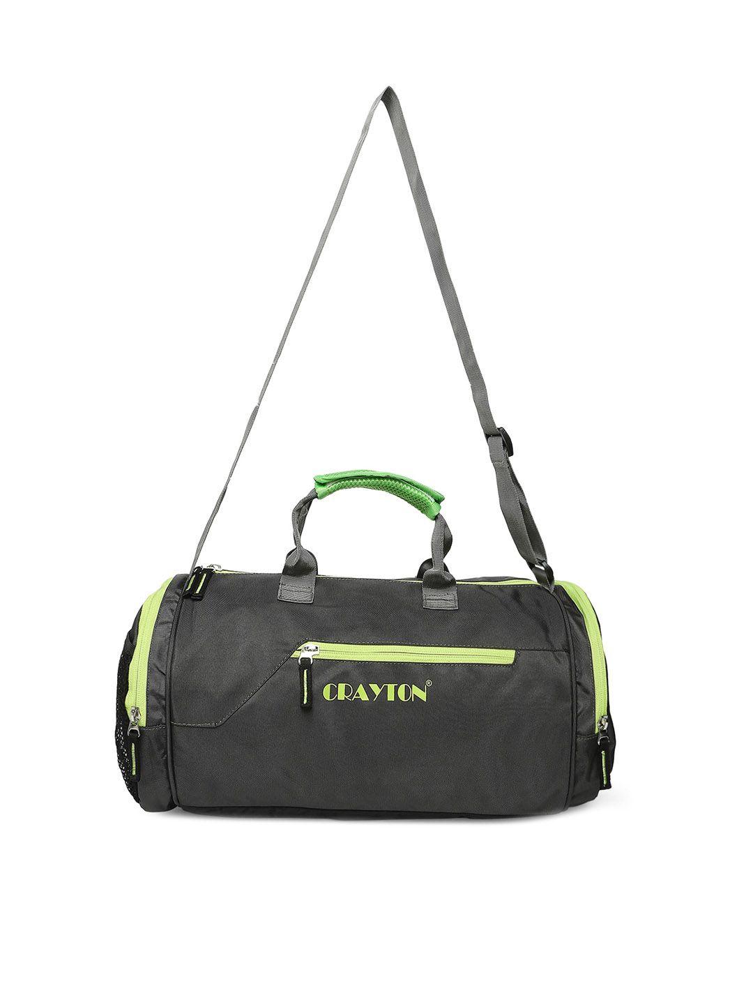 crayton green and black solid duffel bag